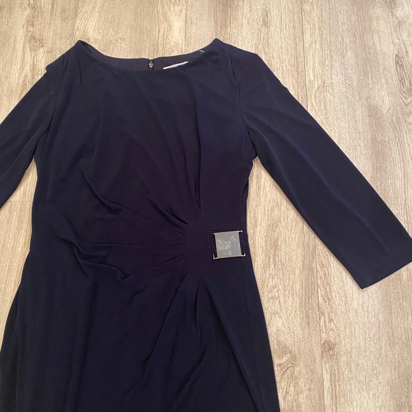 J HOWARD 3/4 sleeves navy blue dress/size 6 - Picture 2 of 8